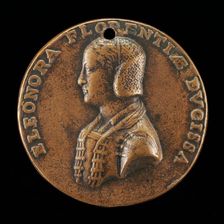 Eleonora de Toledo, died 1532, First Wife of Cosimo I de Medici 1539 [obverse], c. 1540. Creator: Domenico Poggini