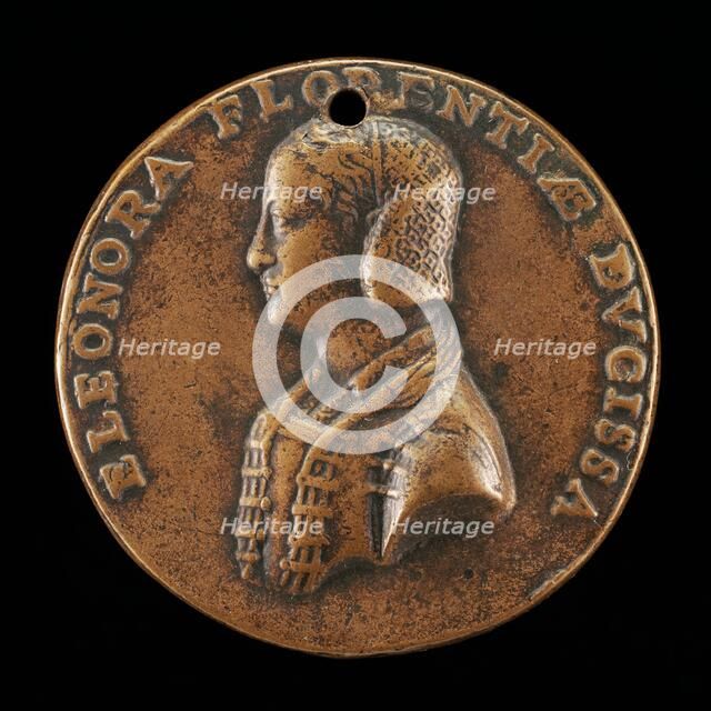 Eleonora de Toledo, died 1532, First Wife of Cosimo I de' Medici 1539 [obverse], c. 1540. Creator: Domenico Poggini.