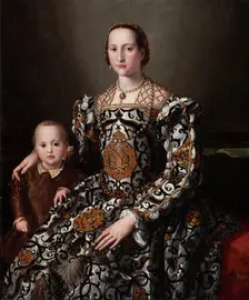 Eleonora of Toledo and Her Son, between 1545 and 1550. Creators: Agnolo Bronzino, Workshop of Agnolo Bronzino