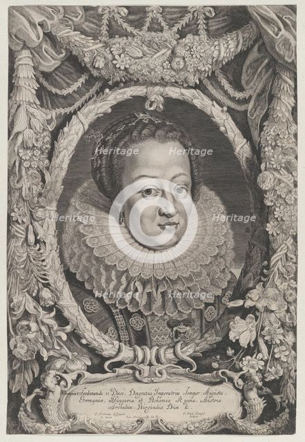 Eleonora, Wife of Ferdinand II, from the series Ferdinandus II et III Imperatorum Domu..., ca. 1625. Creator: Pieter van Sompel.