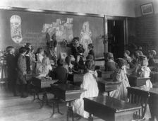 Elementary school class on American Indian culture, Washington, D.C., (1899?). Creator: Frances Benjamin Johnston
