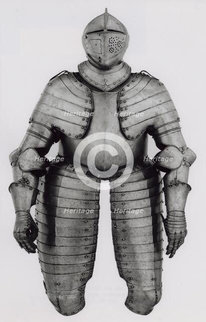 Elements of a Half Armor for Foot Tournament at the Barriers, Augsburg, c. 1590. Creator: Unknown.