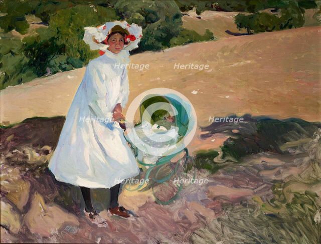 Elenita in El Pardo, 1907. Creator: Sorolla y Bastida, Joaquín (1863-1923).