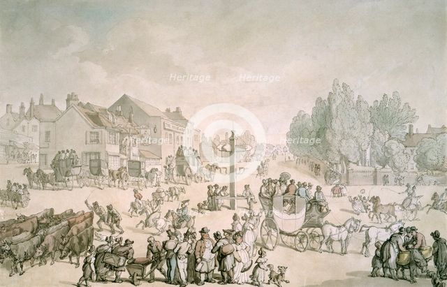 Elephant and Castle, Southwark, London, c1805-c1820. Creator: Thomas Rowlandson.