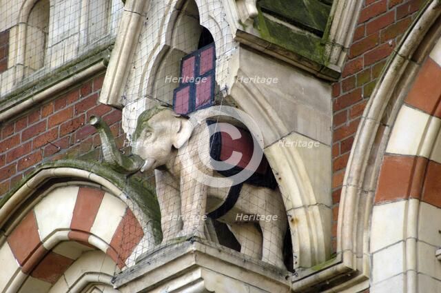 Elephant in niche, Elephant Tea Rooms, 64-66 Fawcett Street, Sunderland, Tyne and Wear, 2008. Artist: Bob Skingle.