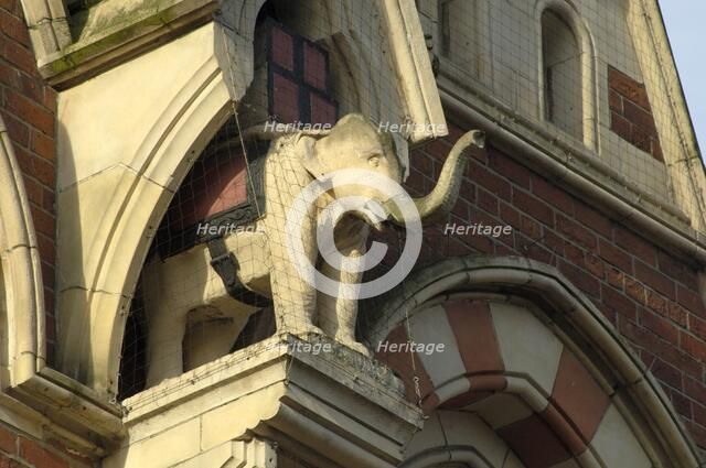 Elephant in niche, Elephant Tea Rooms, 64-66 Fawcett Street, Sunderland, Tyne and Wear, 2008. Artist: Bob Skingle.