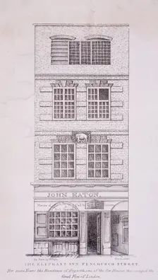 Elephant Inn, Fenchurch Street, London, c1815. Artist: Vowles