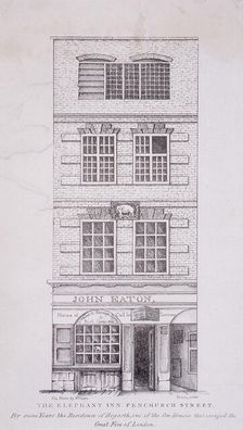 Elephant Inn, Fenchurch Street, London, c1815. Artist: Vowles