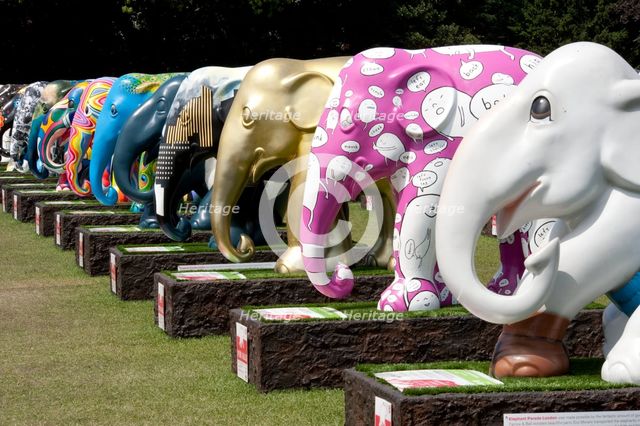Elephant Parade, Royal Hospital, Chelsea, London, 2010. Artist: Derek Kendall.