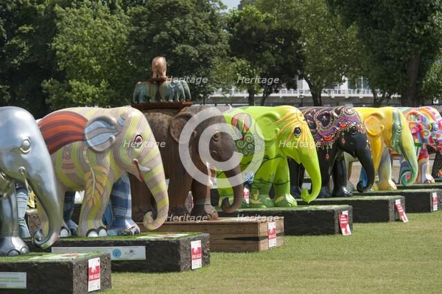 Elephant Parade, Royal Hospital, Chelsea, London, 2010. Artist: Derek Kendall.