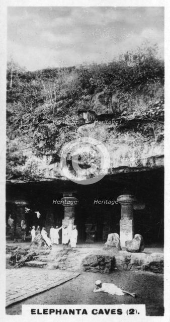 Elephanta Caves, Bombay, India, c1925. Artist: Unknown