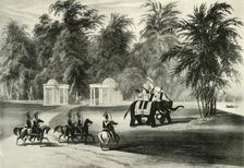 Elephants and Body Guard in Barrackpore Park, 1820 (1925). Creator: Unknown