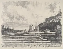 Eleusis, the Pavement of the Temple, 1913. Creator: Joseph Pennell