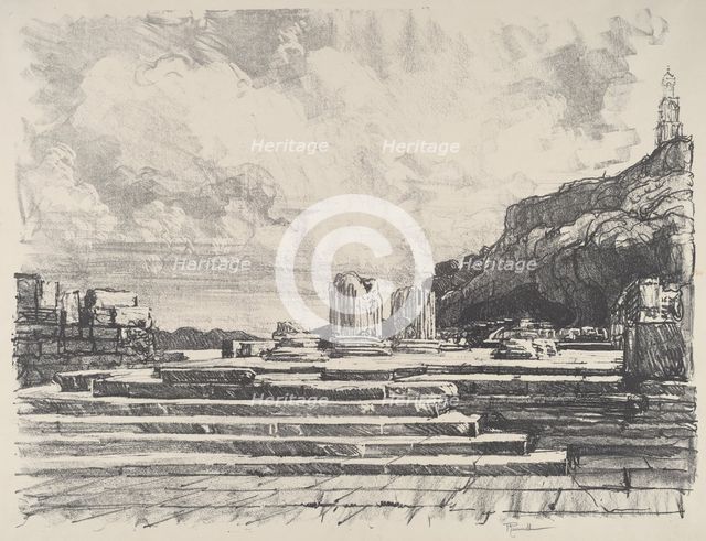 Eleusis, the Pavement of the Temple, 1913. Creator: Joseph Pennell.