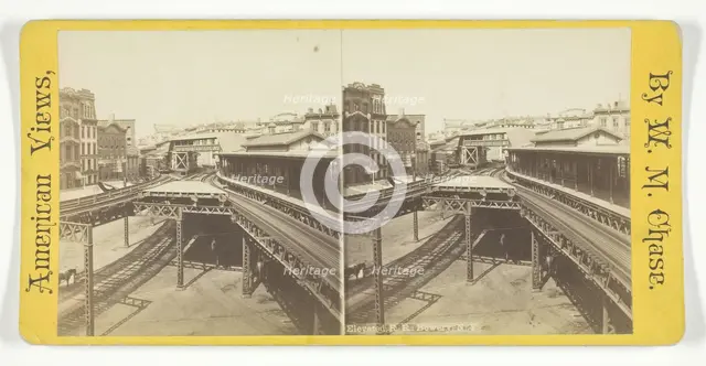 Elevated R.R. Bowery, N.Y., late 19th century. Creator: W. M. Chase.