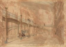 Elevated Railroad, Broadway, New York, 1861. Creator: John Beigel