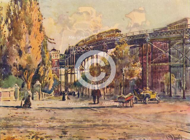 'Elevated Railway, New York', 1916. Artist: Martin Lewis.