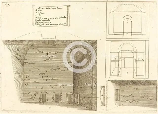 Elevation of a Passage Plan, 1619. Creator: Jacques Callot.
