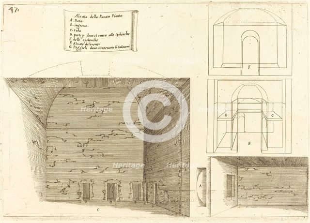 Elevation of a Passage Plan, 1619. Creator: Jacques Callot.