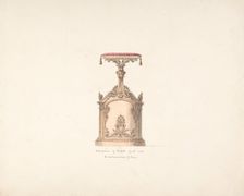 Elevation of a Pulpit, Front View, R. Edmundson & Sons, early 19th century. Creator: Anon
