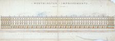 Elevation of proposed houses in Victoria Street, Westminster, London, c1845. Artist: Tyler