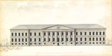 Elevation of the the facade of the Academy of Science in St. Petersburg . Artist: Quarenghi, Giacomo Antonio Domenico (1744-1817)