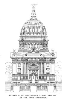 Elevation of the United States Pavilion at the Paris Exhibition 1900