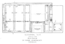Elevation of the boudoir, Du Barry Apartments, Versailles, 1926