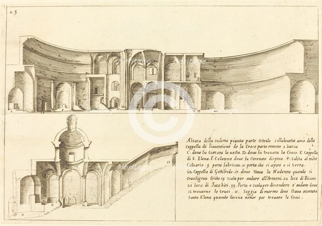 Elevation of the Chapel of the Invention of the Cross, 1619. Creator: Jacques Callot.