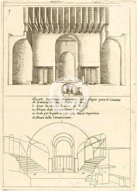 Elevation of the Church of the Holy Manger, 1619. Creator: Jacques Callot.