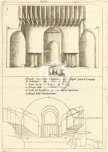 Elevation of the Church of the Holy Manger, 1619. Creator: Jacques Callot.