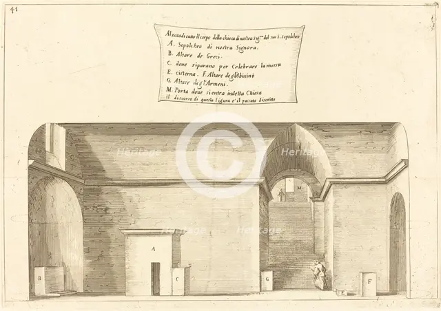 Elevation of the Church of the Holy Sepulchre, 1619. Creator: Jacques Callot.