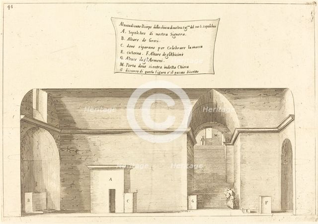 Elevation of the Church of the Holy Sepulchre, 1619. Creator: Jacques Callot.