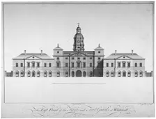 Elevation of the east front of Horse Guards, Westminster, London, 1752. Artist: John Vardy
