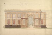 Elevation and Cross-Section of of Gallery Wall, 19th century. Creator: John Gregory Crace