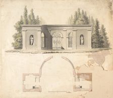 Elevation Design for Pavillion, 19th century. Creator: Anon