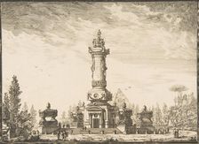 Elevation en perspective d'une Colonne Funeraire destinée pour la Sépultre..., 1746-50. Creator: Ennemond Alexandre Petitot