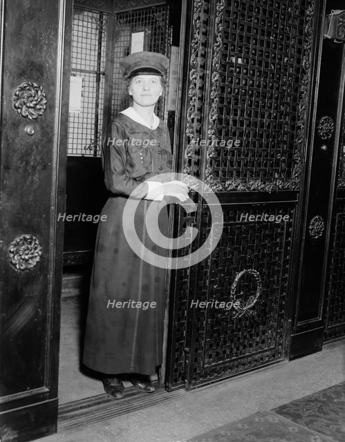 Elevator girl, Martha Washington Hotel, between c1915 and c1920. Creator: Bain News Service.