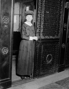 Elevator girl, Martha Washington Hotel, between c1915 and c1920. Creator: Bain News Service
