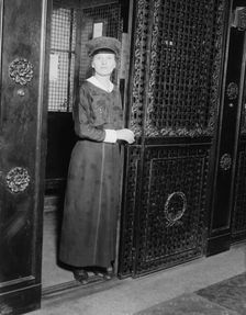 Elevator girl, Martha Washington Hotel, between c1915 and c1920. Creator: Bain News Service