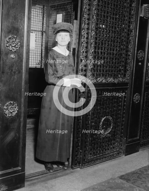 Elevator girl, Martha Washington Hotel, between c1915 and c1920. Creator: Bain News Service.