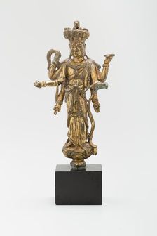 Eleven-Headed and Six-Armed Guanyin (Avalokiteshvara) Standing..., Tang dynasty, c. 9th cent. Creator: Unknown