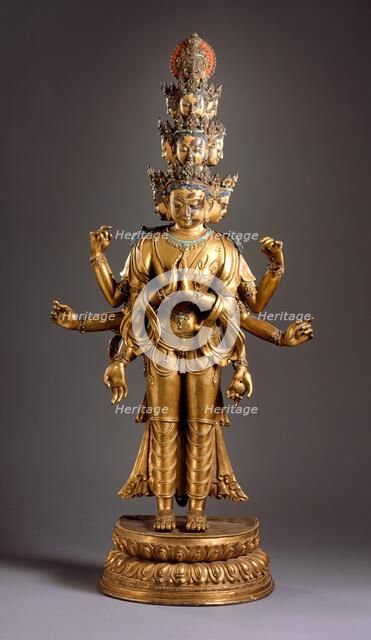 Eleven-Headed Avalokiteshvara, 16th century. Creator: Unknown.