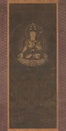 Eleven-Headed Kannon on Mount Fudaraka , 13th century. Creator: Unknown