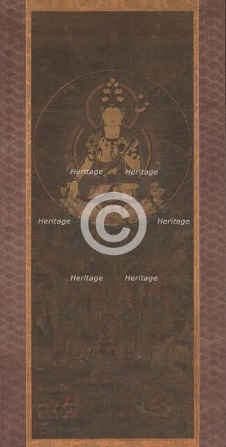 Eleven-Headed Kannon on Mount Fudaraka , 13th century. Creator: Unknown.