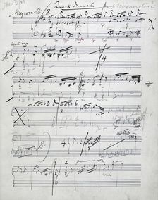Elgar's sketch of his Pomp and Circumstance March no 1 1901. Creator: Edward Elgar