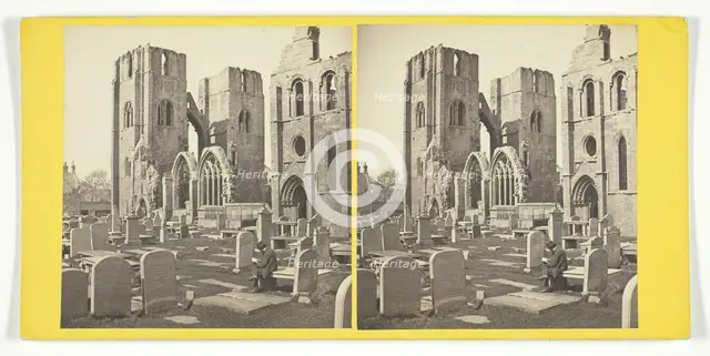 Elgin Cathedral - transept and Towers, Mid 19th century. Creator: George Washington Wilson.