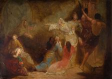 Elgiva seized by order of Archbishop Odo, 1847. Creator: John Everett Millais