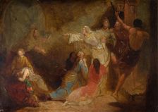Elgiva seized by order of Archbishop Odo, 1847. Creator: John Everett Millais
