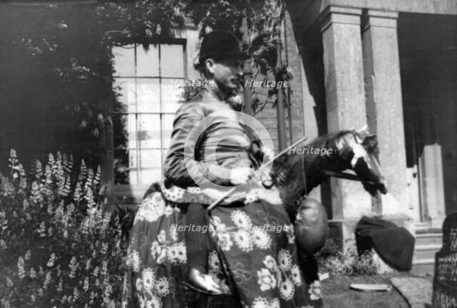 Eli Bennett as the horse, Bidford Morris Dancers, Redditch, Worcestershire, 2 June 1906. Artist: Cecil Sharp